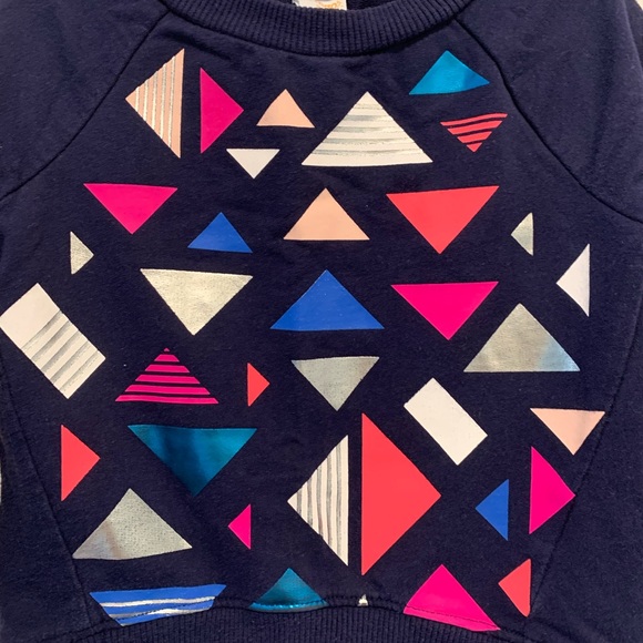 Gymgo Gymboree navy sweatshirt with triangle design. Size 2. - Picture 4 of 5